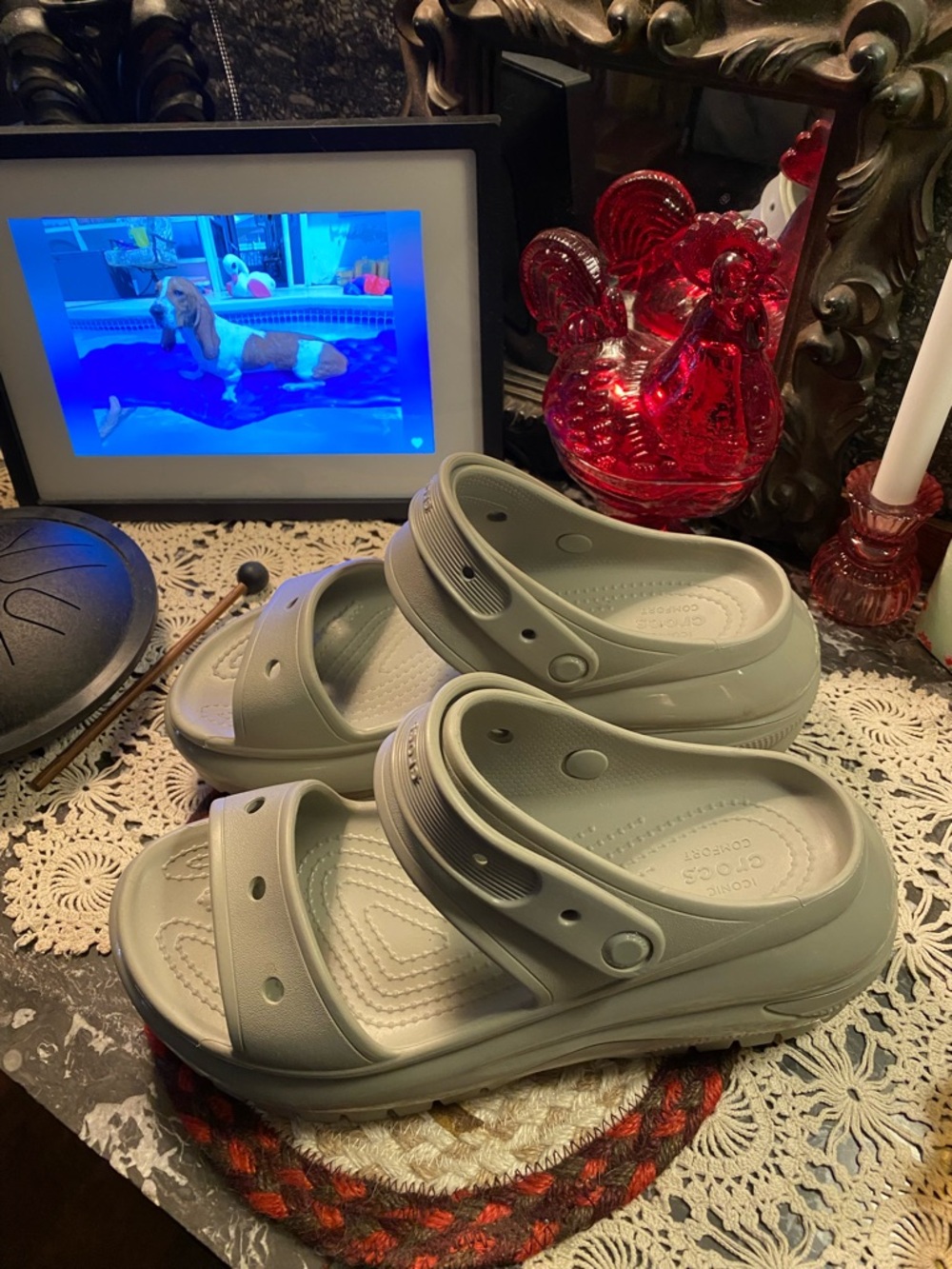 CROCS Classic Clog Sandals in Light Gray - Picture 8 of 8